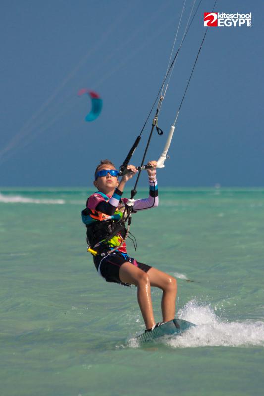 Hurghada kite surfing lessons for kids.