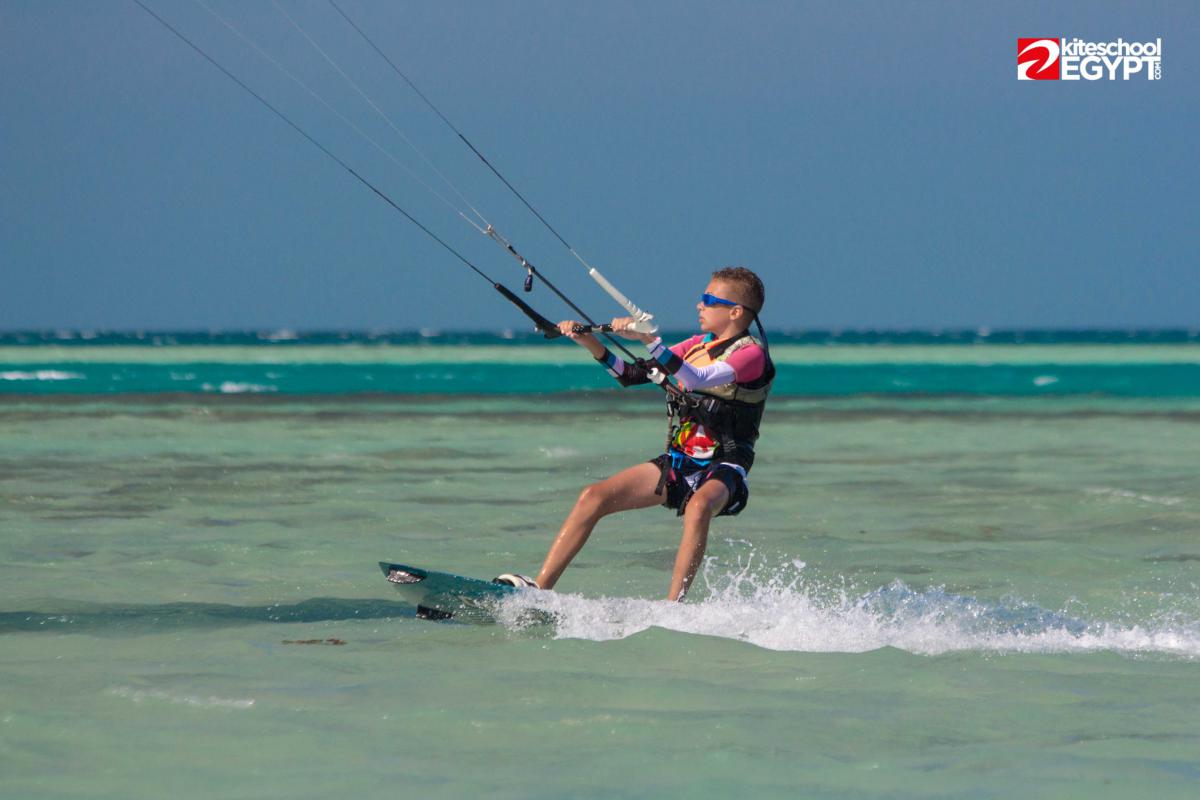 Hurghada kite surfing lessons for kids.