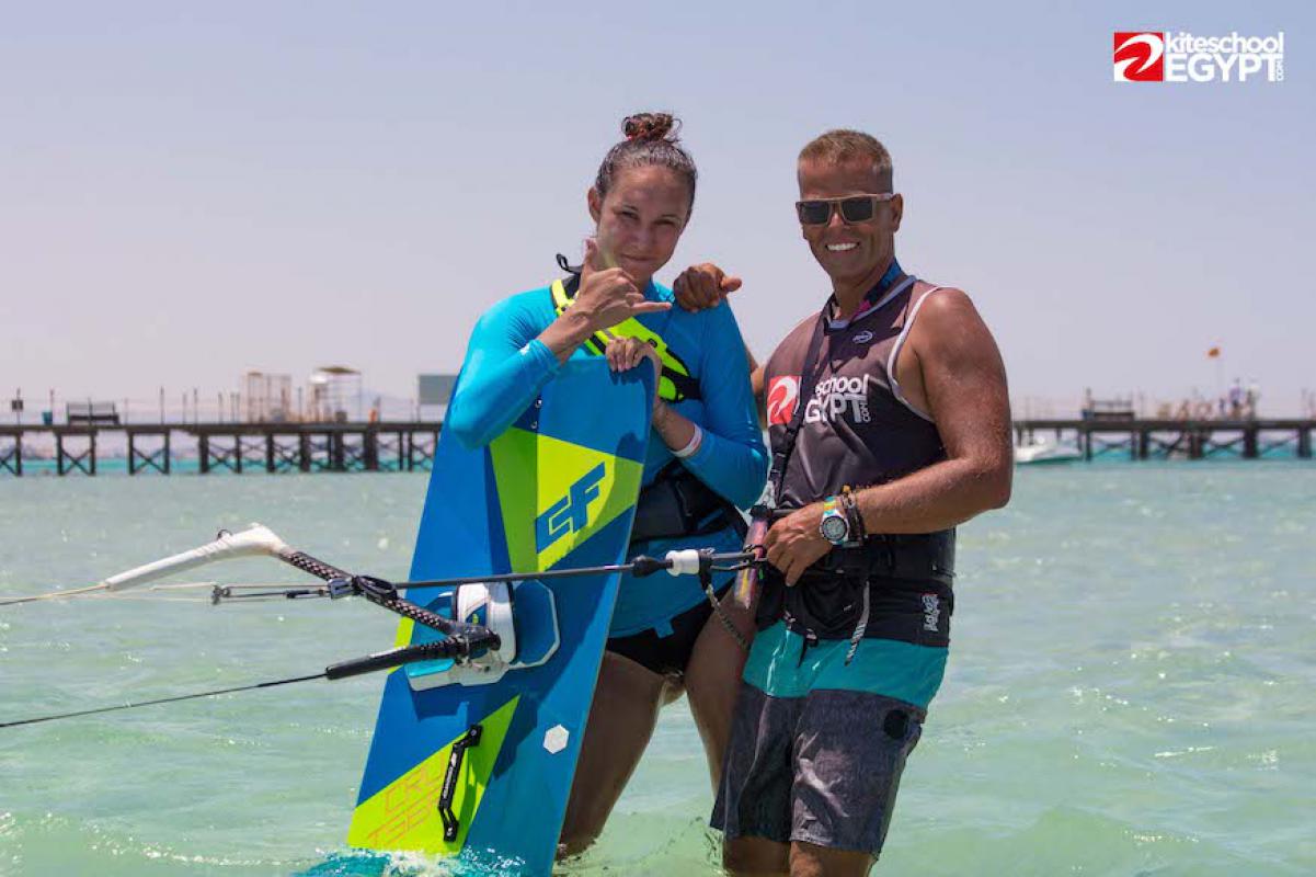 Highly rated kitesurfing lessons in Hurghada
